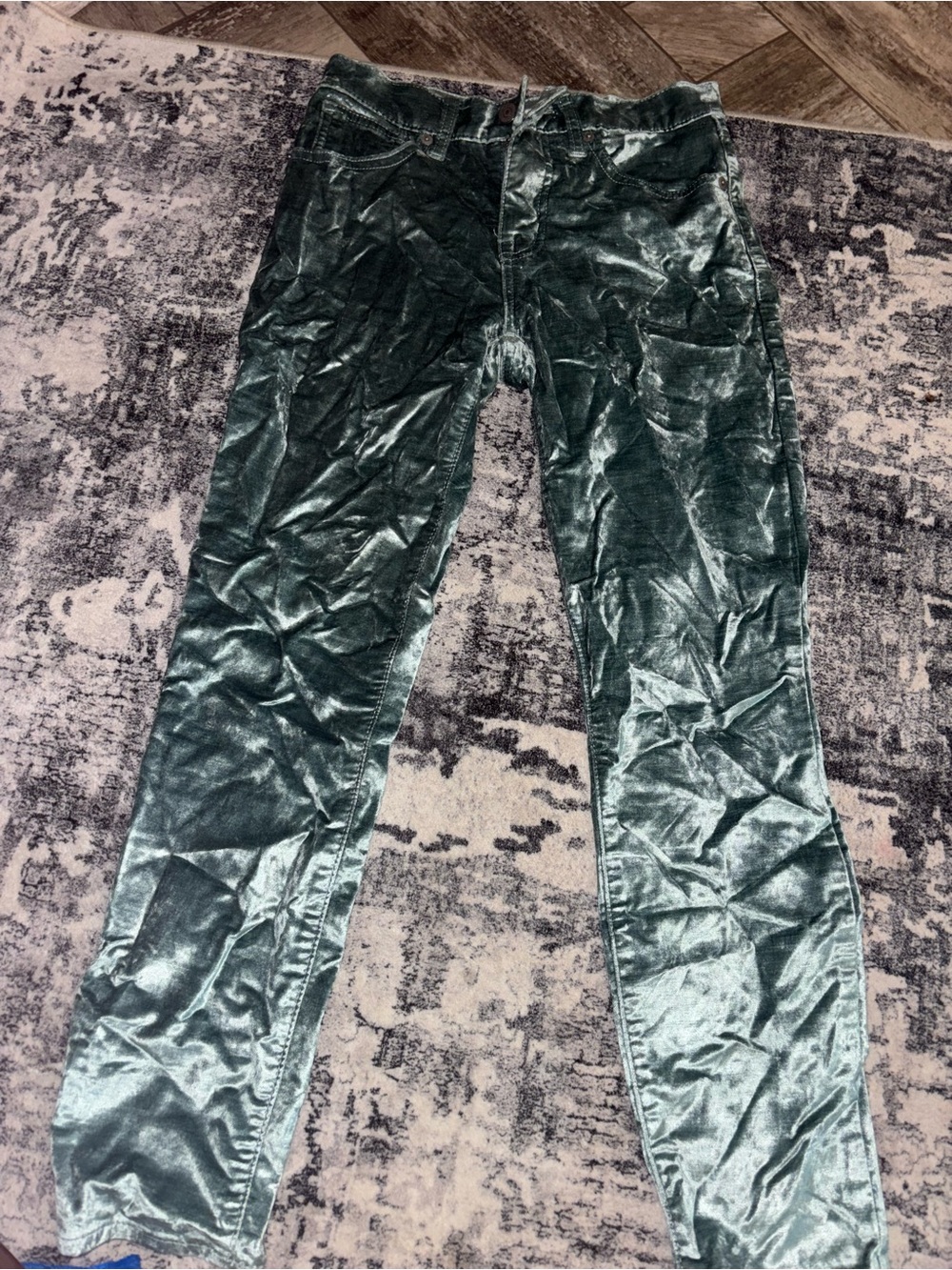 Lucky Brand Women's Skinny Jeans Velvet Teal Green